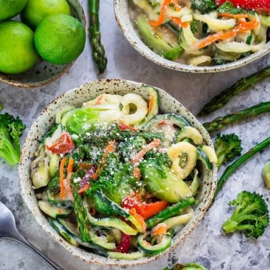 Cauliflower Alfredo Zoodles