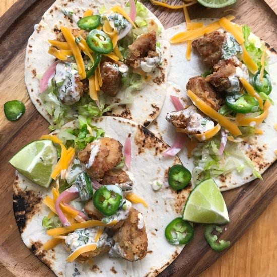 Fried Chicken Tacos