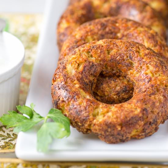 White Cheddar Cauliflower Donuts
