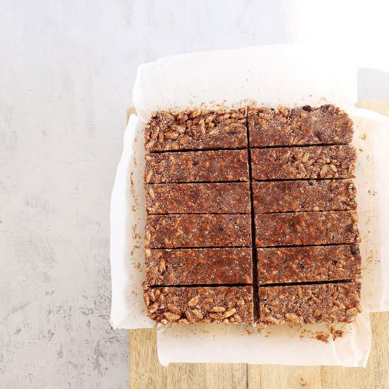 Healthy Chocolate Rice Krispie Bars