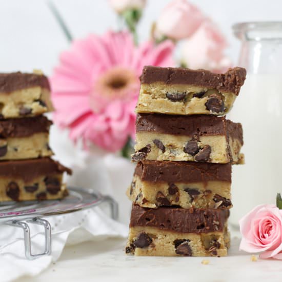 Frosted White Bean Cookie Dough Bar