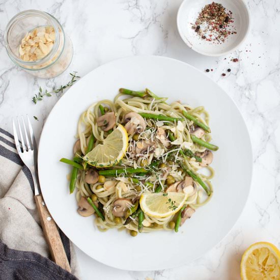 Asparagus Pasta with Lemon Sauce