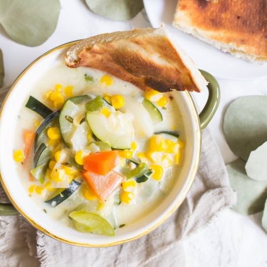 Creamy Corn Vegetable Soup