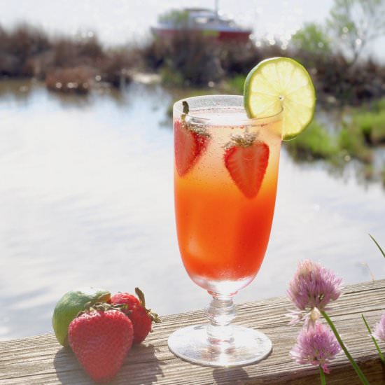 Strawberry Tarragon Lime Cocktail