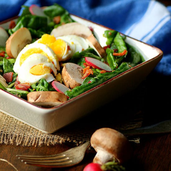 Warm Spinach Salad with Bacon
