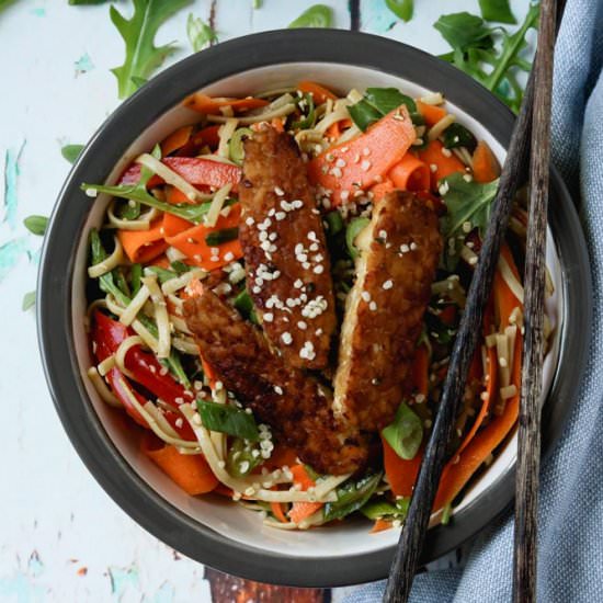 Chilled Sesame Soba Noodle Bowl