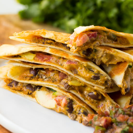 Cheesy Vegan Quesadillas