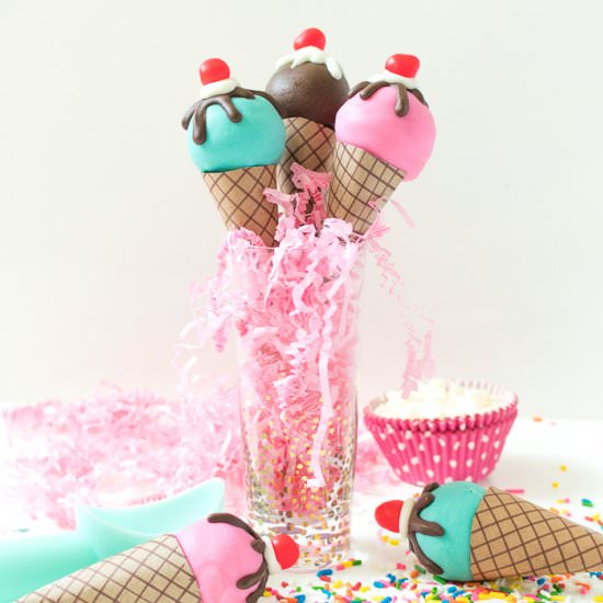 Ice Cream Cone Cake Pops