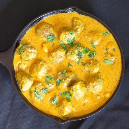 Mango and coconut milk korma