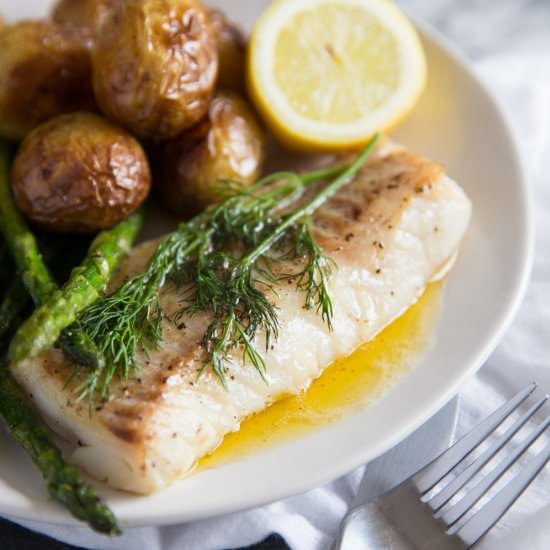 Pan Fried Cod & Brown Butter Sauce