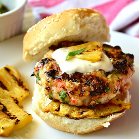 Grilled Asian Shrimp Burgers