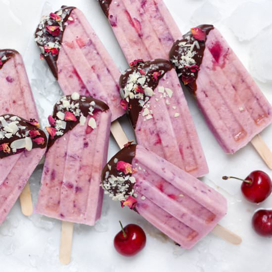 Cherry Popsicles + Maya Magic Shell