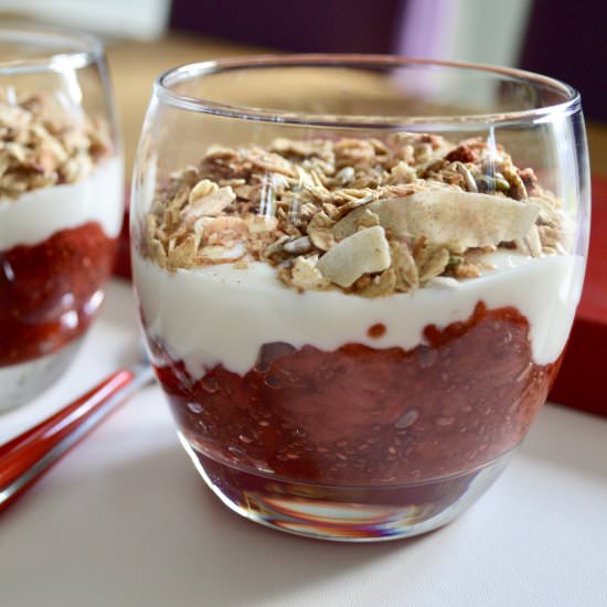 Strawberry and Apple Chia Pudding