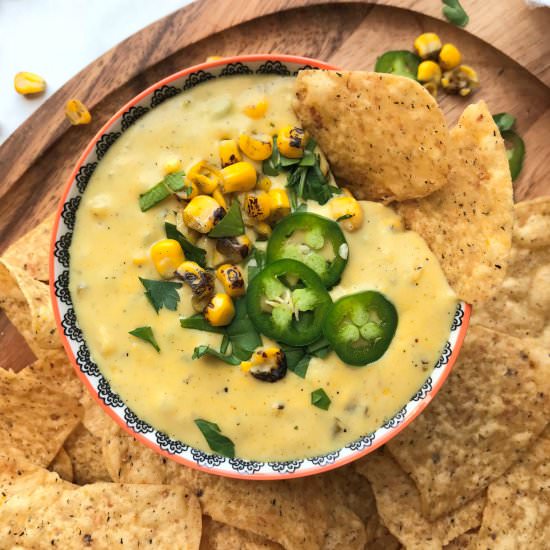 Spicy Corn Queso Dip