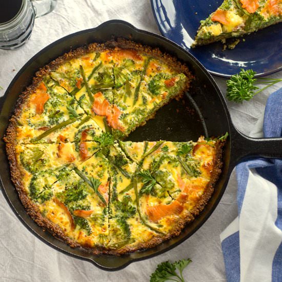 Gluten Free Smoked Salmon Quiche