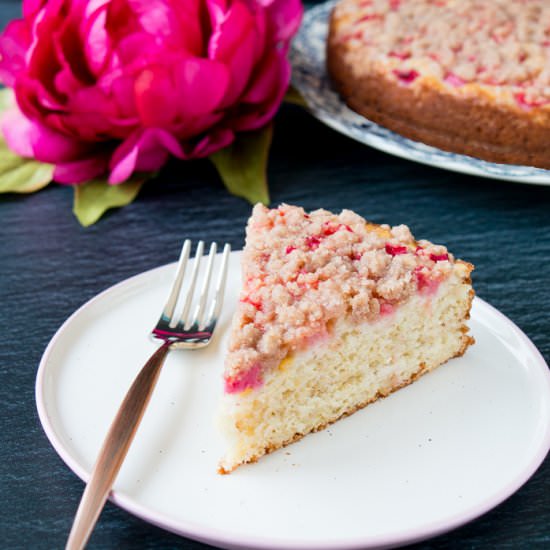 rhubarb coffee cake