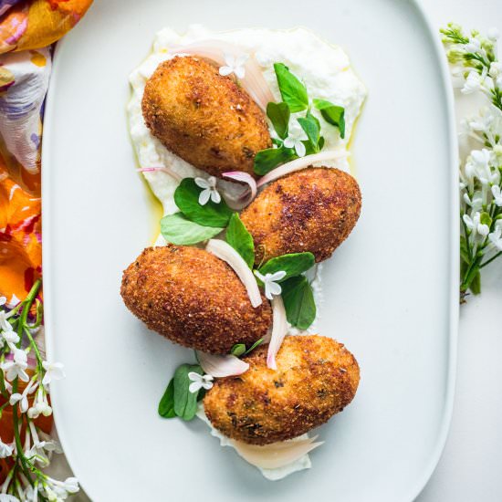 Sweet Pea Chorizo Croquettes