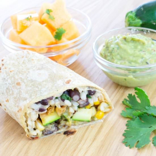 Zucchini Burritos with Green Sauce