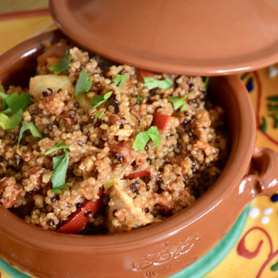 Baked Chicken and Chorizo Quinoa