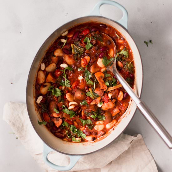 One Pot 3 Bean Stew