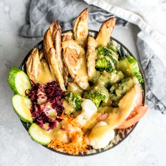 Vegan Dragon Bowls with Miso Gravy