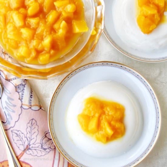 Panna Cotta with Mango Compote