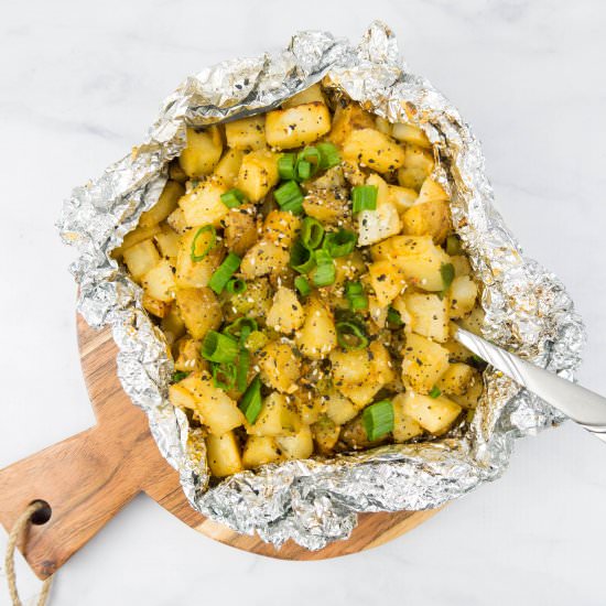 Grilled Everything Bagel Potatoes
