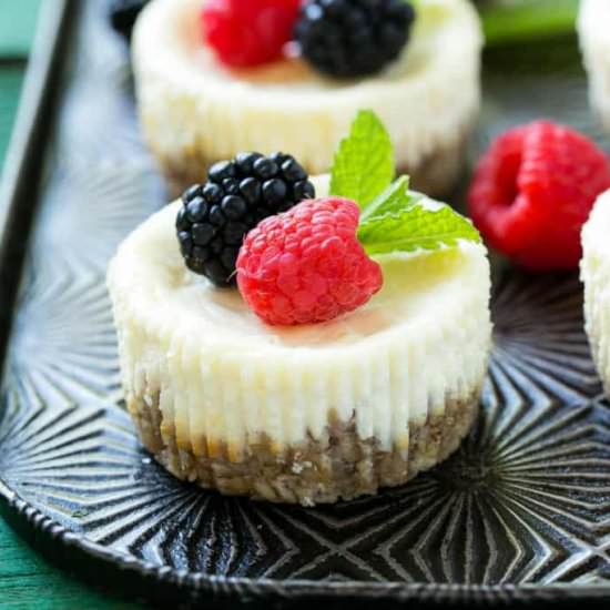 Greek Yogurt Skinny Cheesecakes