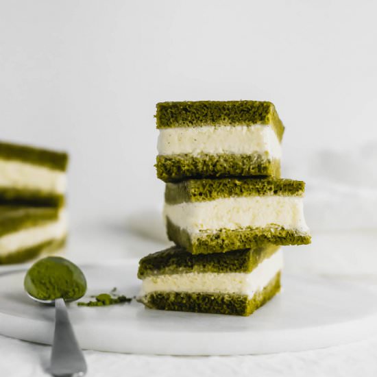 Matcha Ice Cream Sandwiches