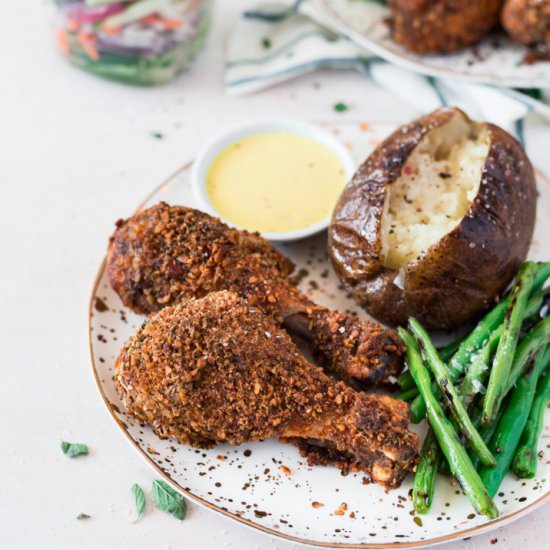 Chicken Legs w/ Pretzel Coating