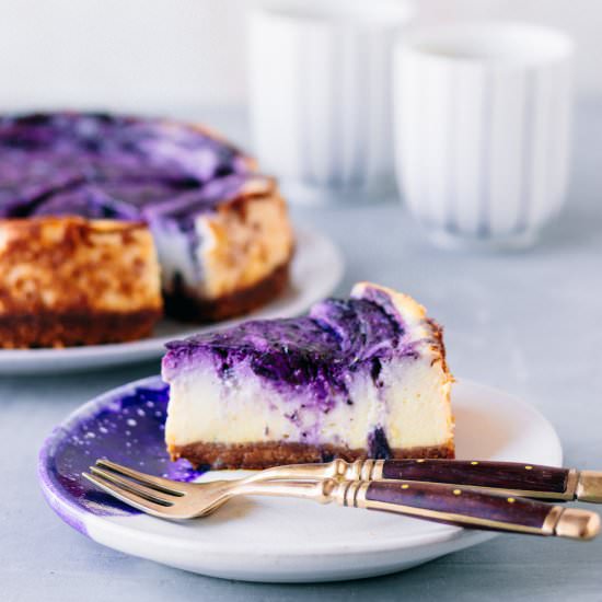 Vegan Lemon Blueberry Cheesecake