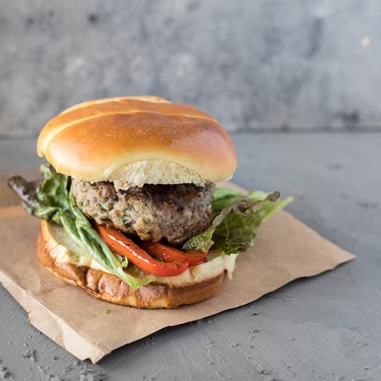 Lamb Burgers with Feta