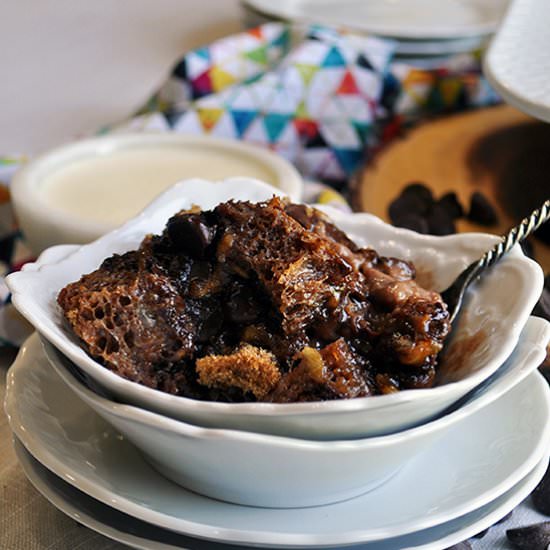 Chocolate Banana Bread Pudding