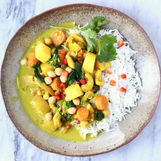 Chickpea Coconut Mango Curry