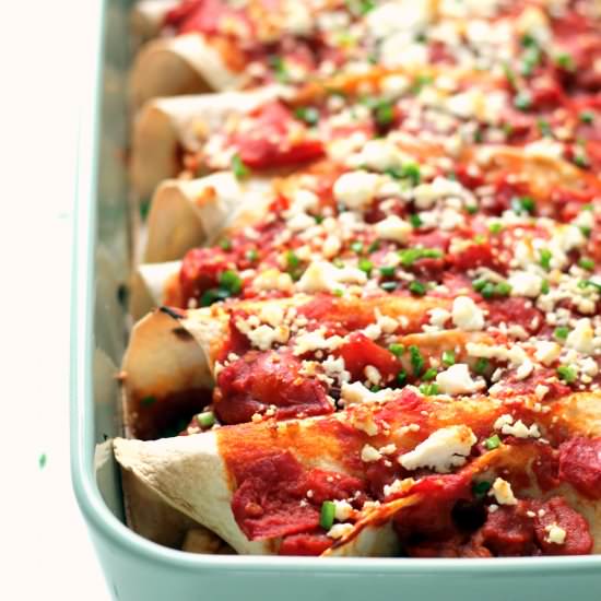 Feta & Sweet Potato Enchiladas