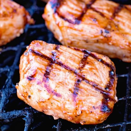 Grilled BBQ Pork Chops