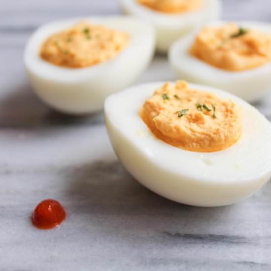 Sriracha Deviled Eggs
