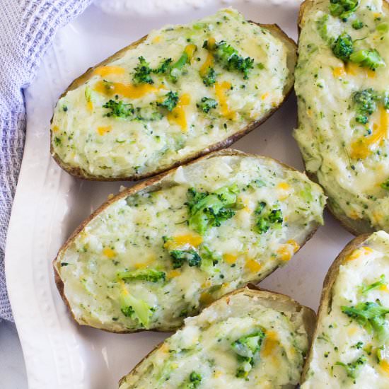 BroccoliCheddar TwiceBaked Potatoes