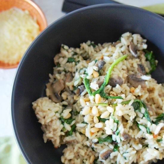 Mushroom and Spinach Risotto