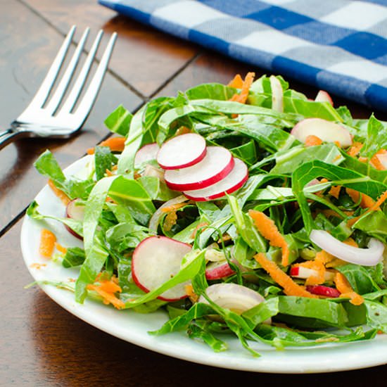 Collard Greens and Radish Slaw