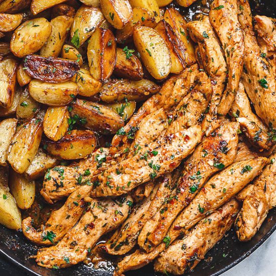 Garlic Butter Chicken and Potatoes