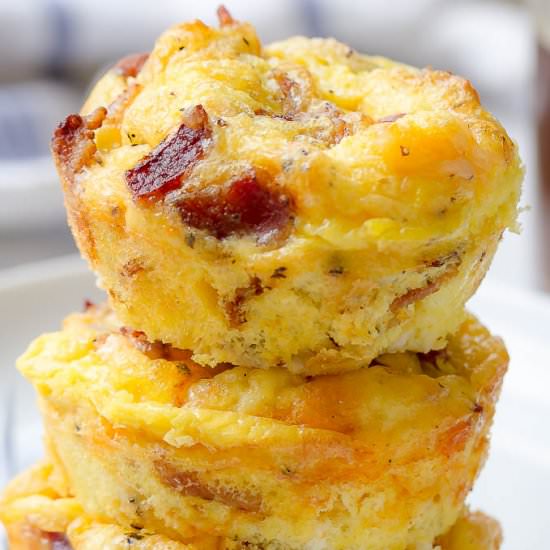 Cheesy Bacon Egg Muffins