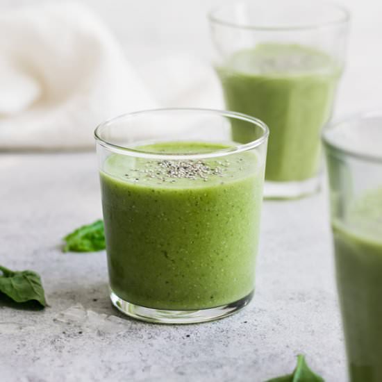 Simple green breakfast smoothie