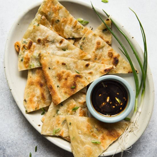 flaky scallion pancakes