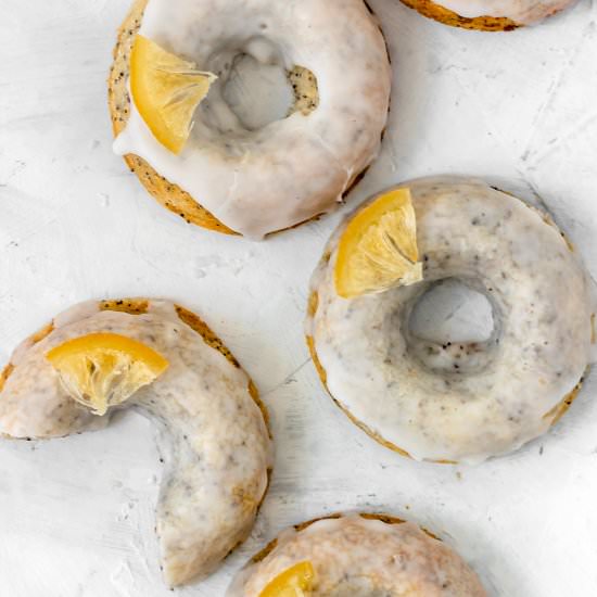 Baked Lemon Poppy Seed Donuts