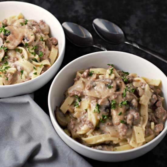 Easy Ground Beef Stroganoff