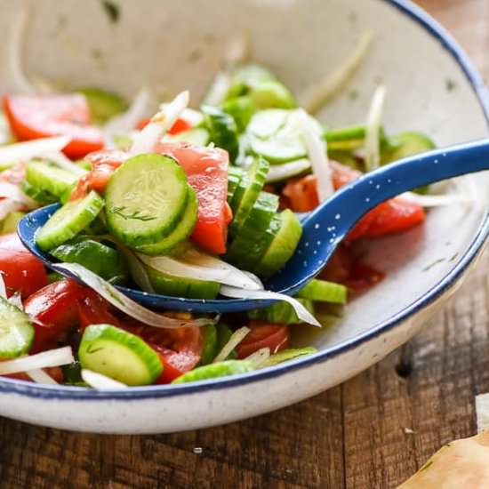 Easy Cucumber and Tomato Salad