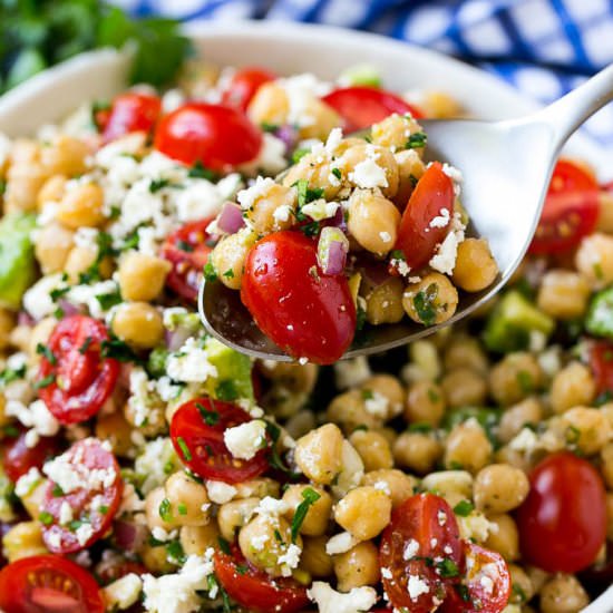 Chickpea Salad with Avocado