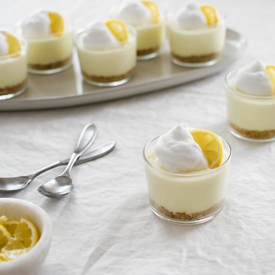 No Bake Mini Lemon Cheesecake