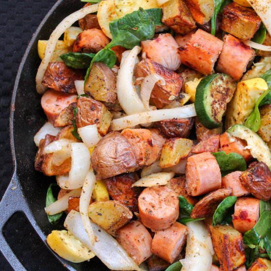 Roasted Chicken Sausage Skillet